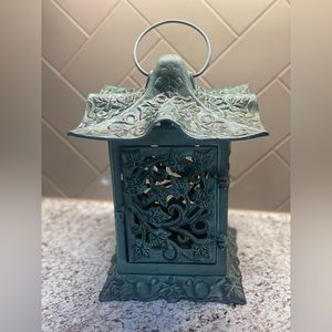 PartyLite Garden Lantern Japanese Verdigris Cast Iron Pagoda